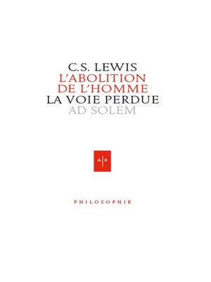 cover image of L'abolition de l'homme